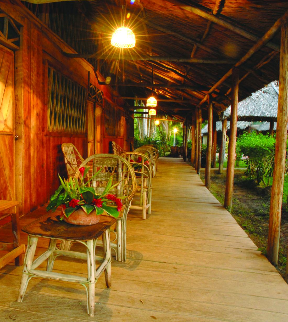 Pasillo del campamento Boca de Tigre